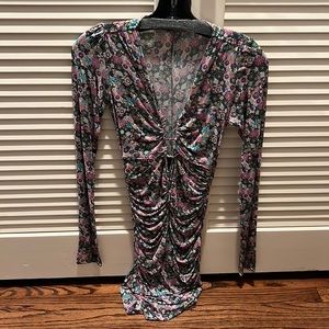 Jordana floral jersey minidress